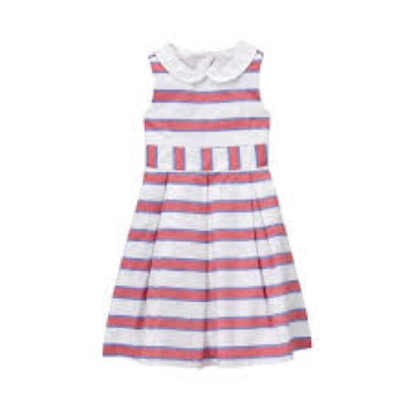 Janie and jack American prep striped open back dress - Picture 1 of 8